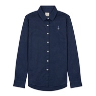 Giordano Womens Embroidery Oxford Shirt Classic Man (05340038001)  เสื้อเชิ้ตผู้หญิง เสื้อเชิ้ตแขนยา