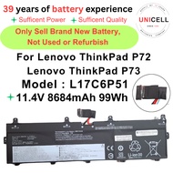 For L17C6P51 11.4V 8684mAh 99Wh Lenovo ThinkPad P72 P73 电脑电池