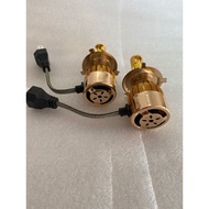 H4 car headlights with 2 white and yellow lights new