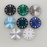 28.5MM Strip-Nail Index Dial Green Luminous Watch Dial for NH35/8215/2836 Movement