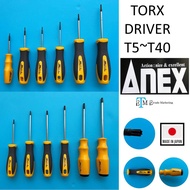 ANEX JAPAN 6300 TORX DRIVER T5~T40 TORX SCREWDRIVER (MADE IN JAPAN)