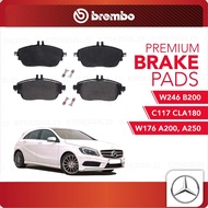 BREMBO Front Pads (L+R) - Mercedes W176 A200,A250, Mercedes W246 B200, Mercedes C117 CLA180
