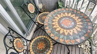 馬賽克陽台桌椅三件套