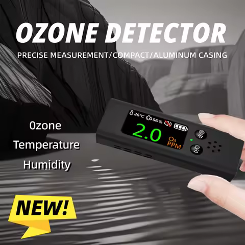 O3 Gas Monitor Ozone Quality Detector LCD Display Temperature Humidity Monitoring Air Quality Detect
