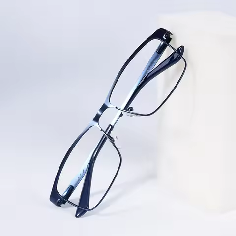 Men Metal Reading Glasses Prescription Blue Light Blocking Lenses Eyewear Oversize Eyeglasses Frame+