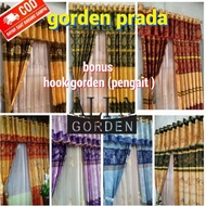 gorden joda/poni pisah/poni tempel/gorden Prada/hordeng/gorden murah