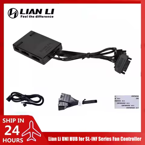 Lian Li UNI HUB for SL-INF 120 140 Fans Controler, Support L-Connect 3 4X Groups 16 Fans Max.