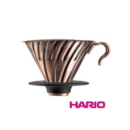 南美龐老爹咖啡 HARIO VDM-02CP 古銅金 金屬濾杯 錐型濾杯 1~4人份 附量匙及100入KONO同代工廠無漂白濾紙