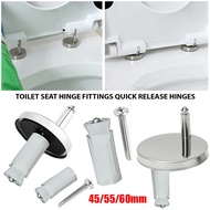 【Ready Stock】2x Toilet Seat Hinges Top Close Soft Release Quick Fitting Heavy Duty Hinge Home[Feel240103]