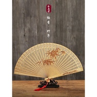 He Fan Hall Fan Chinese Style Gift Sandalwood Fan Antique Hollow Craft All Wooden Fan Folding Fan Fe