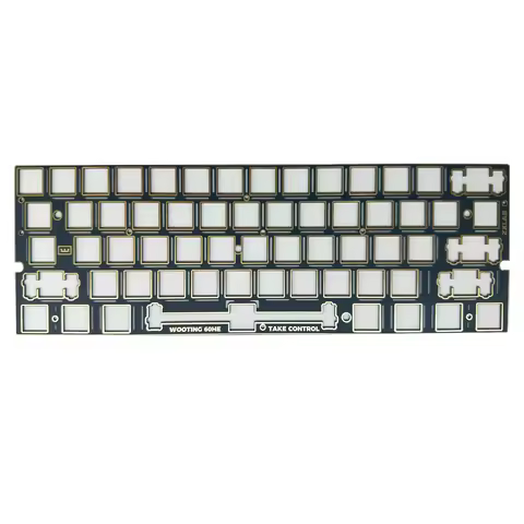 Wooting 60HE keyboard FR4 Plate with immersion gold processing treatment ( for plate-mount stab )