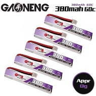 5pcs/lot Gaoneng GNB FPV LiHv Batteries 380mAh 1S 3.8V 60C Max 120C PH2.0 Plug 4.35V Lipo Battery Up
