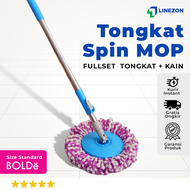 Tongkat Handle Spin Mop 360 LINEZON size BOLDE 16 CM + Refill / Gagang Pel Tongkat Spin Mop Modern