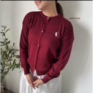 Polo horse cardigan//women's top cardigan//horse embroidered front