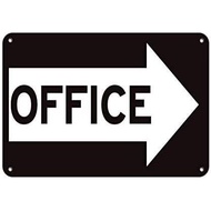 PaBoe Office Right Arrow Business Sign Business Directional Sign Aluminum Metal Sign 12 X 16 Inch Wa