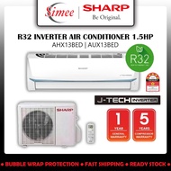 Sharp R32 J-Tech Inverter 1.5HP Air Conditioner  R32 AHX13BED &amp; AUX13BED Aircond Air Cond