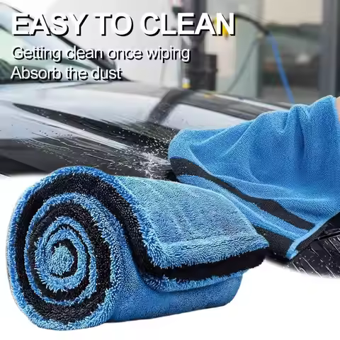 Absorbent Car Wipes Cleaning Towel Double-sided Thickened Quick Drying Cloth Scratch-Resistant Car W