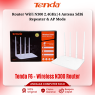 Tenda F6 Wireless Router Wifi 4 Antenna Multimode Router / Repeater / WISP / AP