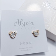 anting alycia anting anak titanium premium anti karat - tusuk diamond