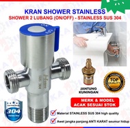 Stop Kran T closed/ stop Kran dobel closet sus 304/ stop kran kloset duduk sus 304/ kran shower 1/2