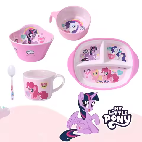 My Little Pony Unbreakable Kids Tableware Food Grade Melamine Dinnerware BPA-Free, Toddler Feeding S