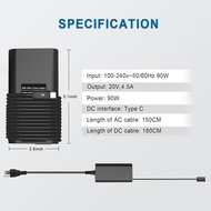90W 65W USB C Laptop Charger AC Adapter for Dell XPS 13 15 17 Latitude 3400 3500 5289 5300 Latitude 