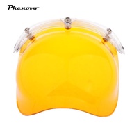 [Phenovo] 3-Snap Bubble Wind Shield Visor for Bonanza Biltwell Motorcycle Helmets