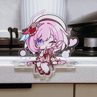 Elysia Sitting Posture Acrylic Stand Honkai Star Rail Figure Display Anime Goods Collection Desk Dec