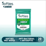 Softies Anti Bacterial Wet WIPES Antiseptic/ Antiseptic Wet Tissue - 20 WIPES