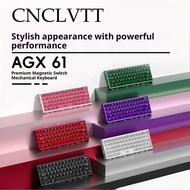 CNCLVTT AGX61 GH60 Hollow Out Magnetic Switch Mechanical Keyboard PC Gaming Esports CNC All Aluminum