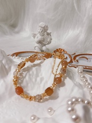 天然水晶 奶茶月光 黑金超七