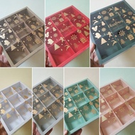 5 Pcs Christmas Box Packaging Hampers Box Egg Tart Packaging 9 Sections Cheese Cake Cardboard Snack 