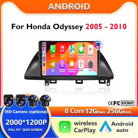 10" Android 15 For Honda Odyssey 2005 2006 - 2010 Car Radio Multimedia Player Navigation Stereo DSP 