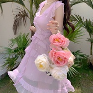 Glary ดาว2022รูปแบบใหม่ Zixia นางฟ้าชีฟองความงามประกวดชุดหญิงวันหยุดเชื้อรากระโปรง