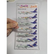 Thai Airways Airplane Sticker Smile UV DTF AIRBUS A320