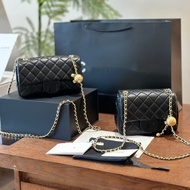 Small Golden Ball Diamond Chain Bag Genuine Leather Shoulder Messenger Female Bag CH888888-20251207
