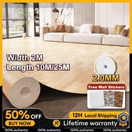 Tikar Getah Tebal 1 Gulung 10-25M Large Size PVC Floor Sticker Waterproof Anti Slip Non-formaldehyde