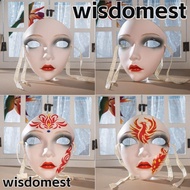 WISDOMEST Beautiful Woman , Chinese Ancient Style Full Face Beauty , Decor Party Props Role Play Han