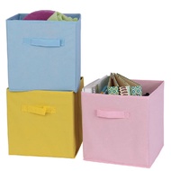 Study grid cabinet cloth drawer table top pack snack  folding storage  children's toys organizing basket storage