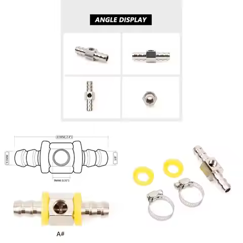 Line Pressure Gauge T-Fitting Adapter 3/8" Fitting