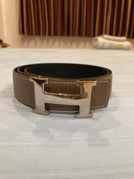 Hermes Belt Ikat Pinggang Classic Buckle Silver Authentic Original Preloved