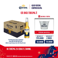 Thùng 24 Chai Bia Corona Extra Nhập Khẩu (300ml/chai)