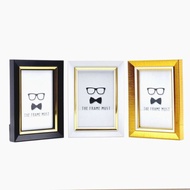 Modern Photo Frame With Stripes Size 4x6 5x7 6x8 6x9 Inches And A5 (14.8x21cm) ***Glass + Stand***