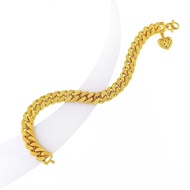 ZHULIAN BR5002 Rantai Tangan Tapak Gajah Gold Plated Emas Zhulian