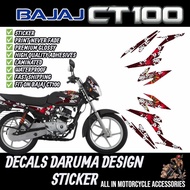 Bajaj CT100 Full Decals Sticker Accessories with Freebees Daruma Design