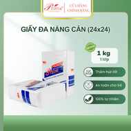 COMBO 2 TÚI GIẤY ĂN (1KG) NAPKINS PRIME 1 LỚP KHỔ GIẤY (24X24)cm 100% BỘT GIẤY NGUYÊN CHẤT || TISSU