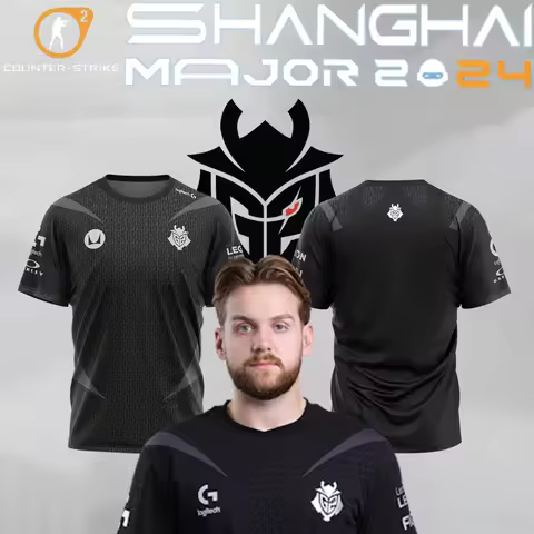 2024 CSGO Major G2 Esports Club Support Jersey CS2 Game Training Match Uniform Men's T-Shirt Sports 