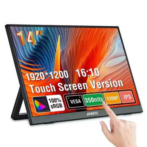 Anmite 14 Inch Touch Screen Portable Monitor Non-touch optional 16:10 400cd/m2 Gaming Display For XB