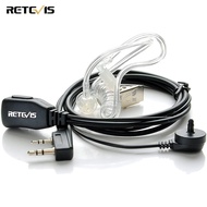 Retevis 2 Pin PTT Mic Covert Acoustic Tube Earpiece Headset for PUXING Baofeng UV-5R UV-5RA 888S Ret