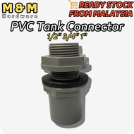 PVC BBB Fitting Tank Connector Grey Pipe 15mm 20mm 25mm